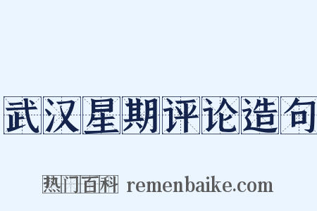 武汉星期评论造句是什么意思的图片
